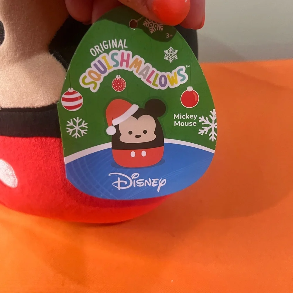6/$25 Squishmallows Red and Black Stuffed Christmas  Mickey Mouse Plush - Picture 4 of 15